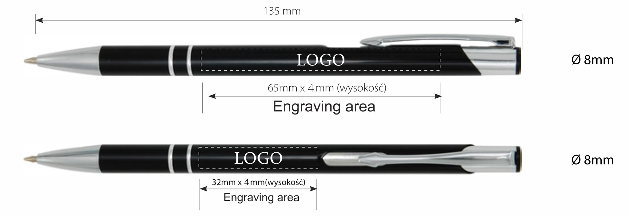 długopis metalowy COSMO SLIM